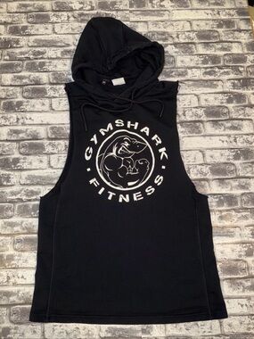 Gymshark Black Pullover Hoodie with Branded Neckline